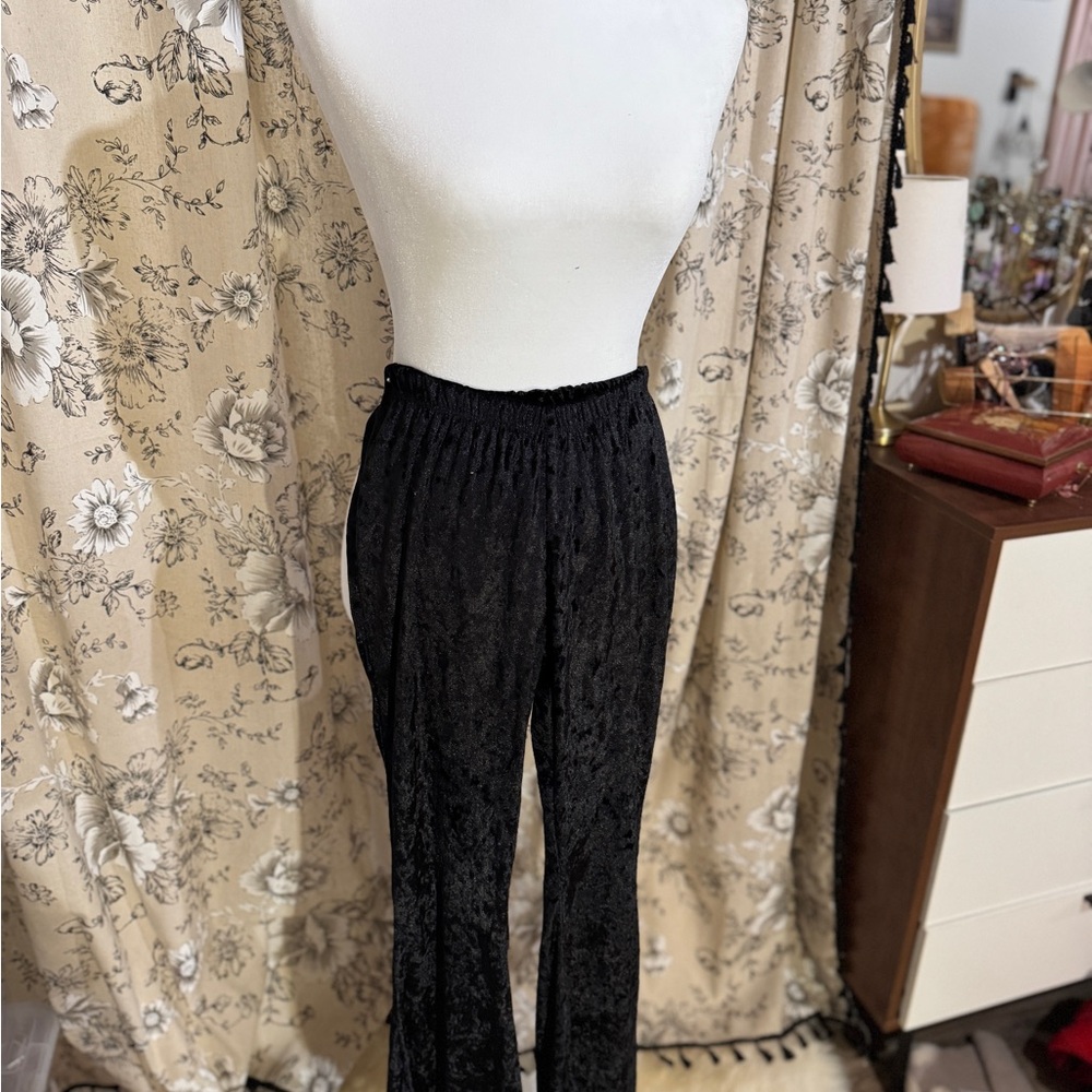 Black Flare High-Waisted Pants